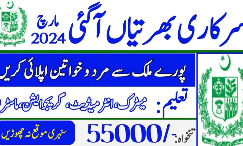 Latest Jobs in Pakistan 2024, Apply Online for New Govt Jobs