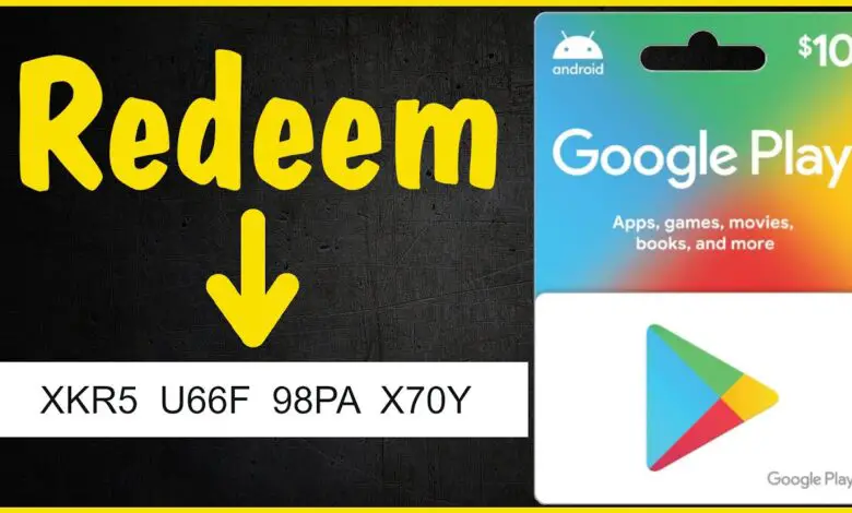 Google Play redeem codes