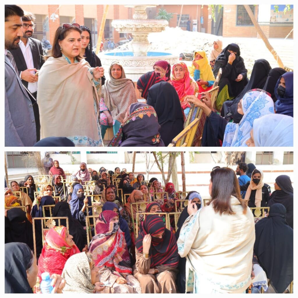 Chairperson of the Benazir Income Support Program (BISP), Senator Rubina Khalid, Visits Chinisar Goth Payment Center