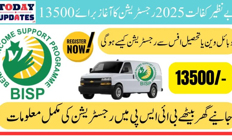 Benazir Kafalat 2025 Registration: Receive PKR 13,500 via Mobile Vans and Tehsil Offices