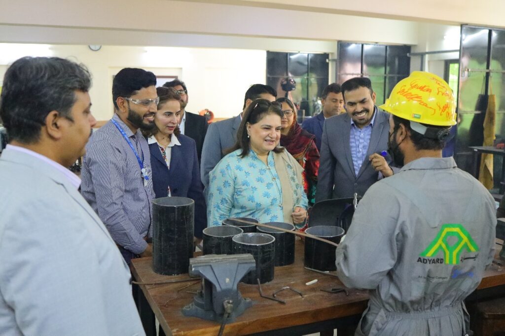 Senator Rubina Khalid Visits ZABTech in Azam Town, Karachi as Chairperson of BISP